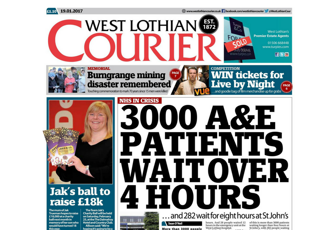3000 A & E Patients Wait for over 4 Hours